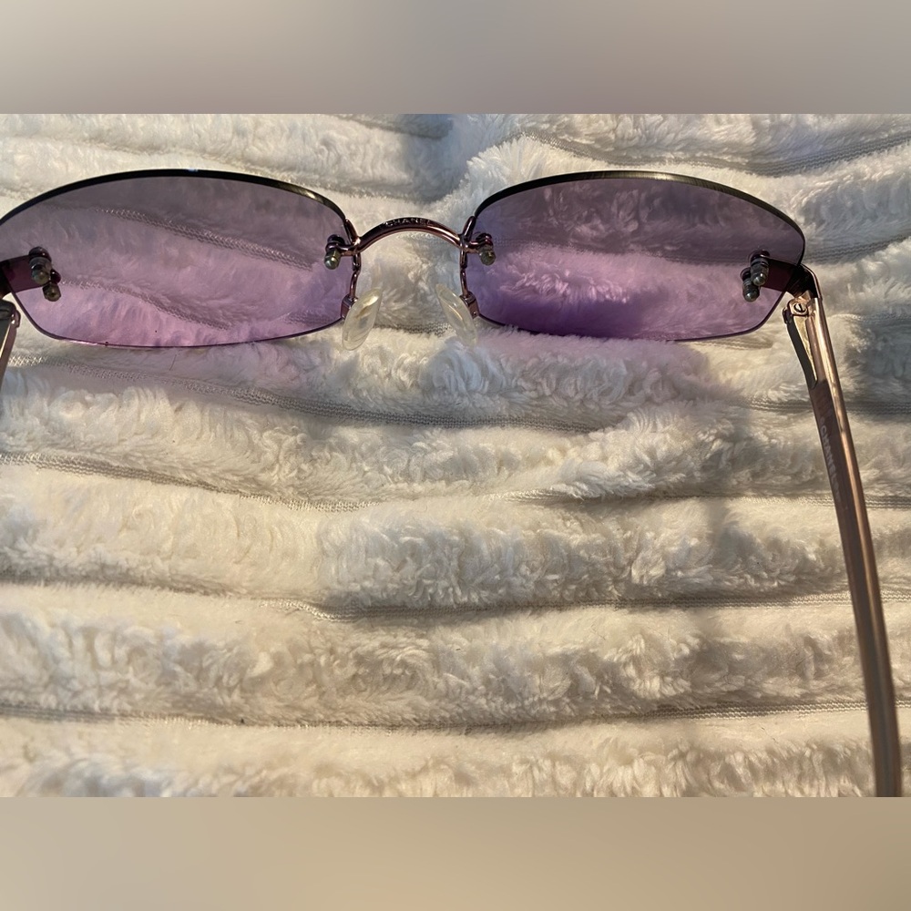Chanel Rimless Sunglasses Coco Mark Gradient purple 57 18 130 - Picture 2 of 6